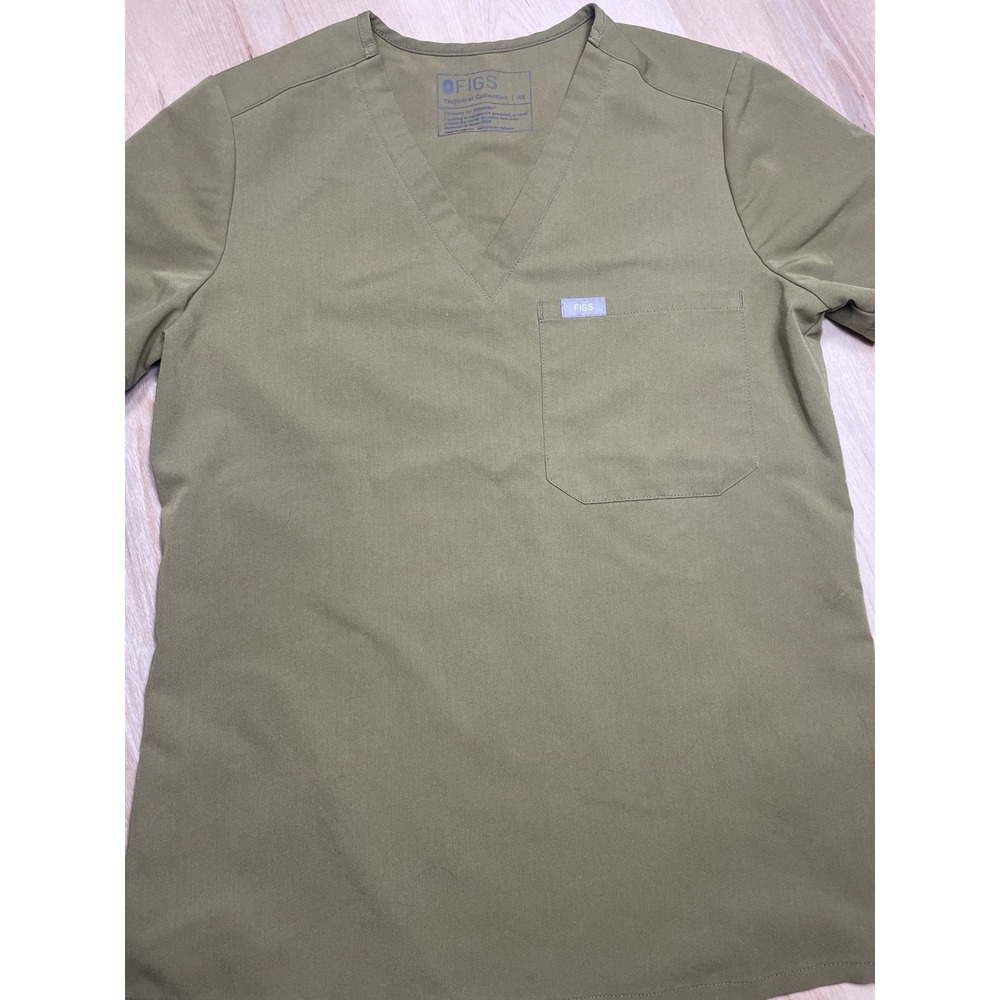 FIGS Scrub Set Womens XS Olive Green Top Pants Jogger Medical Uniform - Picture 4 of 8